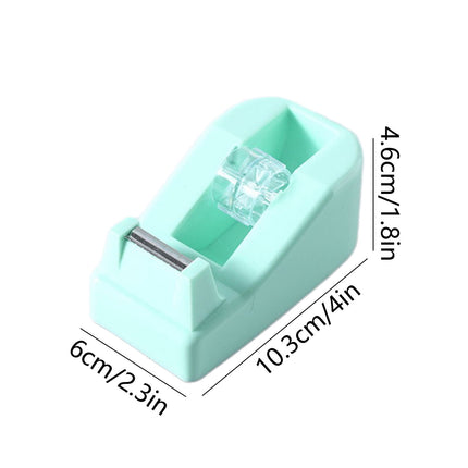 Darzheoy Desktop Tape Dispenser Adhesive Roll Holder Desk Accessories Home Office Tape Dispensers, Weighted Non-Skid Base Green.