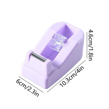 Darzheoy Desktop Tape Dispenser Adhesive Roll Holder Desk Accessories Home Office Tape Dispensers, Weighted Non-Skid Base Purple.