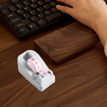 Darzheoy Desktop Tape Dispenser Adhesive Roll Holder Desk Accessories Home Office Tape Dispensers, Weighted Non-Skid Base White.