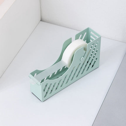 Darzheoy Desktop Tape Dispenser Adhesive Roll Holder Desk Accessories Home Office Tape Dispensers, Weighted Non-Skid Base X-Green.