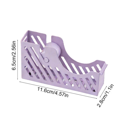 Darzheoy Desktop Tape Dispenser Adhesive Roll Holder Desk Accessories Home Office Tape Dispensers, Weighted Non-Skid Base X-Purple.
