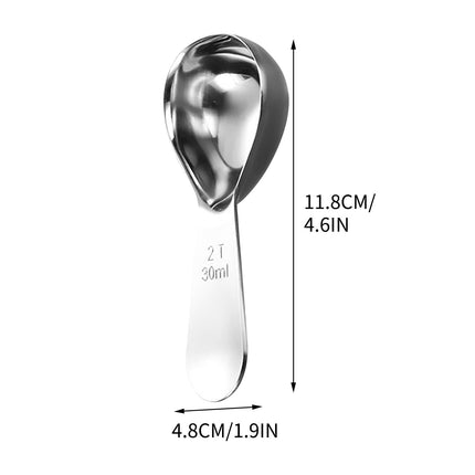 Darzheoy Coffee Scoop Stainless Steel Coffee Measuring Spoon Tablespoon Coffee Scoop Short Handle Measuring Spoon for Ground Coffee Tea Sugar Flour Coffee Scoop (30ml) A.