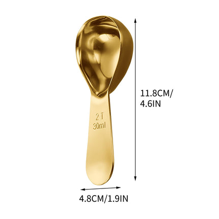 Darzheoy Coffee Scoop Stainless Steel Coffee Measuring Spoon Tablespoon Coffee Scoop Short Handle Measuring Spoon for Ground Coffee Tea Sugar Flour Coffee Scoop (30ml) B.
