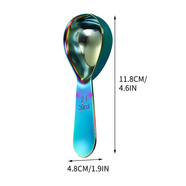 Darzheoy Coffee Scoop Stainless Steel Coffee Measuring Spoon Tablespoon Coffee Scoop Short Handle Measuring Spoon for Ground Coffee Tea Sugar Flour Coffee Scoop (30ml) D.