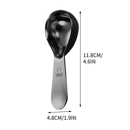 Darzheoy Coffee Scoop Stainless Steel Coffee Measuring Spoon Tablespoon Coffee Scoop Short Handle Measuring Spoon for Ground Coffee Tea Sugar Flour Coffee Scoop (30ml) E.