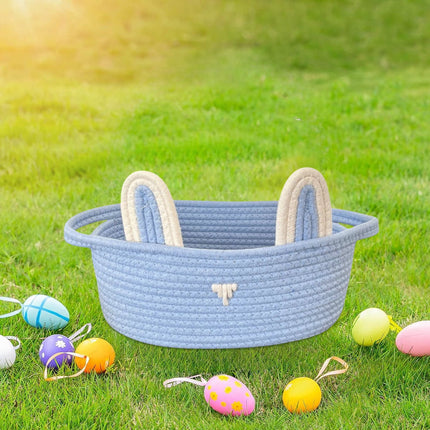 Chmadoxn Adorable Easter Bunny Basket for Kids - Perfect Easter Gift, Cute Easter Bucket Bags with Rabbit Ears for Easter Eggs Hunting, Affordable & Festive Spring Decor As Show A.