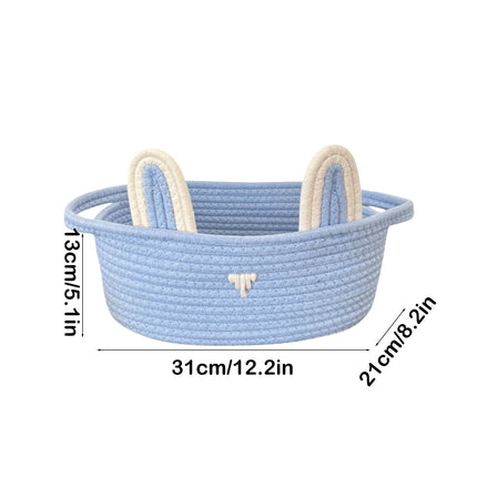 Chmadoxn Adorable Easter Bunny Basket for Kids - Perfect Easter Gift, Cute Easter Bucket Bags with Rabbit Ears for Easter Eggs Hunting, Affordable & Festive Spring Decor As Show A.