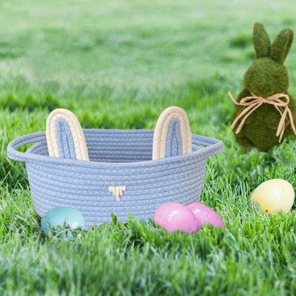 Chmadoxn Adorable Easter Bunny Basket for Kids - Perfect Easter Gift, Cute Easter Bucket Bags with Rabbit Ears for Easter Eggs Hunting, Affordable & Festive Spring Decor As Show A.