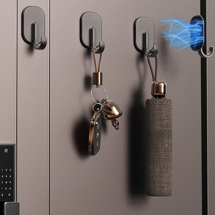 Darzheoy Magnetic Hook for Kitchen Refrigerator, Magnets Hooks Key Towel Storage Holder Bathroom Hangers, Strong Magnet Bar Hooks Storage Hanger Hanging Kitchen Utensil Black.