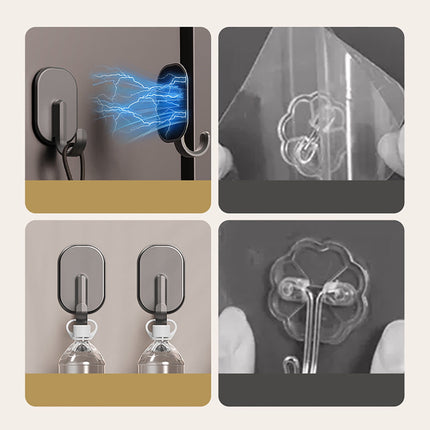 Darzheoy Magnetic Hook for Kitchen Refrigerator, Magnets Hooks Key Towel Storage Holder Bathroom Hangers, Strong Magnet Bar Hooks Storage Hanger Hanging Kitchen Utensil Black.