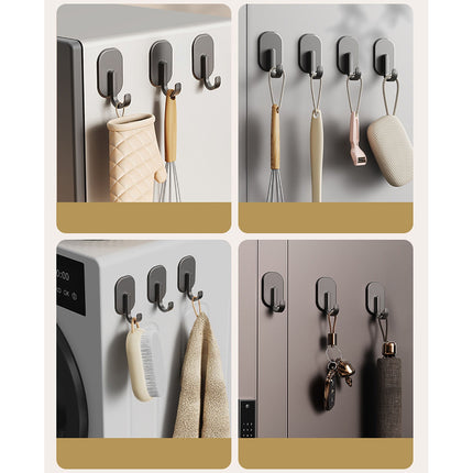 Darzheoy Magnetic Hook for Kitchen Refrigerator, Magnets Hooks Key Towel Storage Holder Bathroom Hangers, Strong Magnet Bar Hooks Storage Hanger Hanging Kitchen Utensil Black.