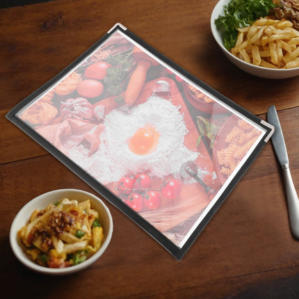 WORGEOUS Menu Covers for Restaurant Poster Display Rack Recipe Folder.