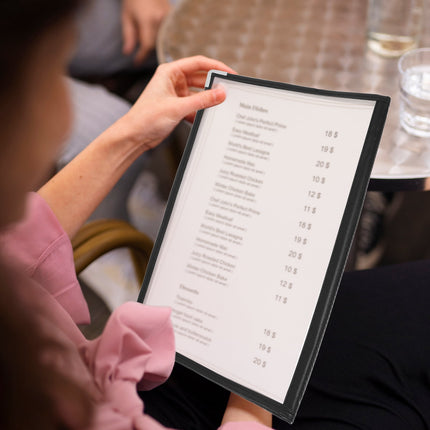 WORGEOUS Menu Covers for Restaurant Poster Display Rack Recipe Folder.
