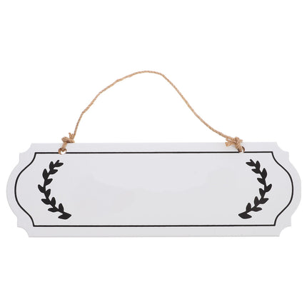 HOOWIFFY Unfinished Wood Plaque Blank White Sign for DIY Writing Decor.