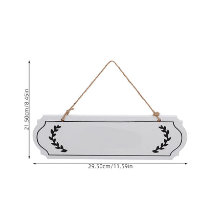 HOOWIFFY Unfinished Wood Plaque Blank White Sign for DIY Writing Decor.