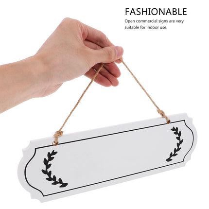 HOOWIFFY Unfinished Wood Plaque Blank White Sign for DIY Writing Decor.