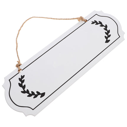 HOOWIFFY Unfinished Wood Plaque Blank White Sign for DIY Writing Decor.