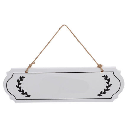 HOOWIFFY Unfinished Wood Plaque Blank White Sign for DIY Writing Decor.