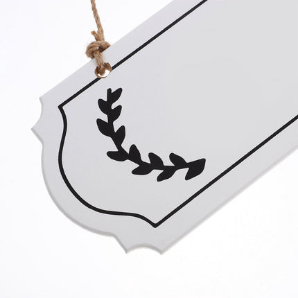 HOOWIFFY Unfinished Wood Plaque Blank White Sign for DIY Writing Decor.
