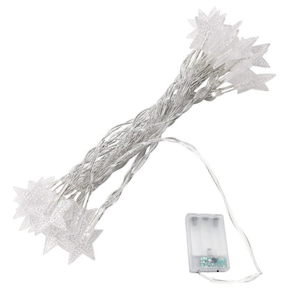 Darzheoy Star String Lights, 20 FT 40 LED Battery Operated Twinkle Lights Warm White Cute Hanging Star Fairy Light for Bedroom Room Office Home Indoor Outdoor Eid Xmas Tree Decor White.