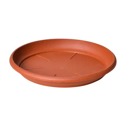 Darzheoy 6 Pack Plant Saucer Tray 3.6 inch, Heavy Duty Plastic Pot Plant Drip Trays Saucers for Indoors Outdoor, Plant Water Tray for Planters 5.3" Brown.
