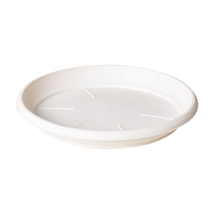 Darzheoy 6 Pack Plant Saucer Tray 3.6 inch, Heavy Duty Plastic Pot Plant Drip Trays Saucers for Indoors Outdoor, Plant Water Tray for Planters 5.9" White.