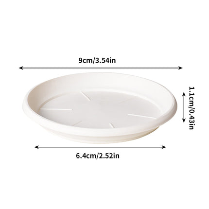 Darzheoy 6 Pack Plant Saucer Tray 3.6 inch, Heavy Duty Plastic Pot Plant Drip Trays Saucers for Indoors Outdoor, Plant Water Tray for Planters 5.9" White.
