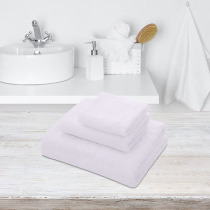 AYktou Bath Towels 3 Pack Cotton Bathroom Set,Contains a Bath Towels 28*56",a Hand Towels 12*12",a Face Towels 12*28",Soft Compact & Lightweight,for Gym Camp Beach and Daily Use White.