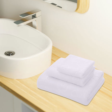 AYktou Bath Towels 3 Pack Cotton Bathroom Set,Contains a Bath Towels 28*56",a Hand Towels 12*12",a Face Towels 12*28",Soft Compact & Lightweight,for Gym Camp Beach and Daily Use White.