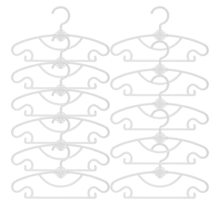 Kdkad 10-Pack Serviceable Kids' Clothes Hangers - Heavy-Duty Plastic Non-Slip Infant & Toddler Hangers for Closet, Nursery, Travel - Space-Saving Baby Closet Organizers 11.2×6.5 in Pink.
