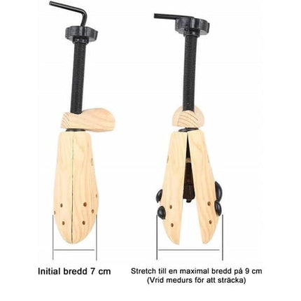 Darzheoy Shoe Stretcher for Men and Women Professional Shoe Adjustable Width & Length, Size 42-46, Wood (Includes Only 1 Shoe Stretcher) S Brown.