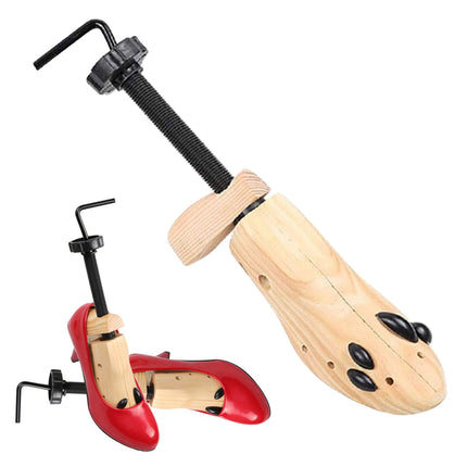Darzheoy Shoe Stretcher for Men and Women Professional Shoe Adjustable Width & Length, Size 42-46, Wood (Includes Only 1 Shoe Stretcher) M Brown.