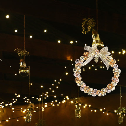 WHAMVOX Golden Christmas Bell Wreath with Bells for Decoration Iron Material Adds Festive Touch.