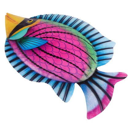 WHAMVOX Purple Iron Fish Wall Decor for Contemporary Home Decoration Easy to Hang Indoors Outdoors 7.5 Inches.
