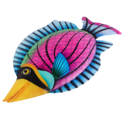 WHAMVOX Purple Iron Fish Wall Decor for Contemporary Home Decoration Easy to Hang Indoors Outdoors 7.5 Inches.