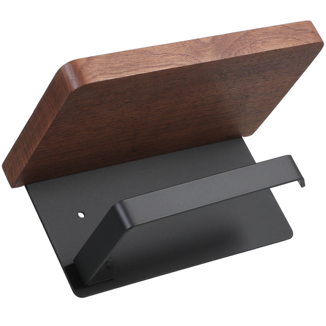 WHAMVOX Solid Wood Toilet Paper Holder Stand with Storage Shelf Bathroom Tissue Rack Organizer.
