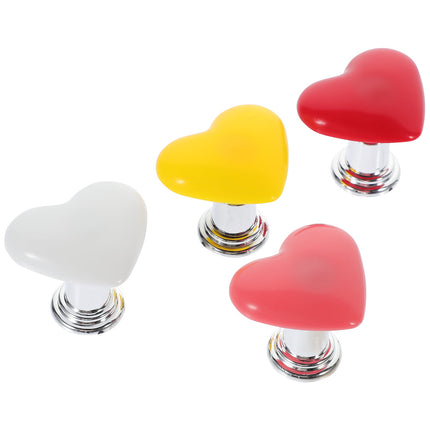 HOOWIFFY Toilet Tank Button Handle Set, Plastic Replacement, Creative Design, 4 Pieces.