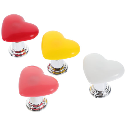 HOOWIFFY Toilet Tank Button Handle Set, Plastic Replacement, Creative Design, 4 Pieces.
