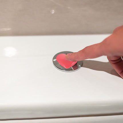 HOOWIFFY Toilet Tank Button Handle Set, Plastic Replacement, Creative Design, 4 Pieces.