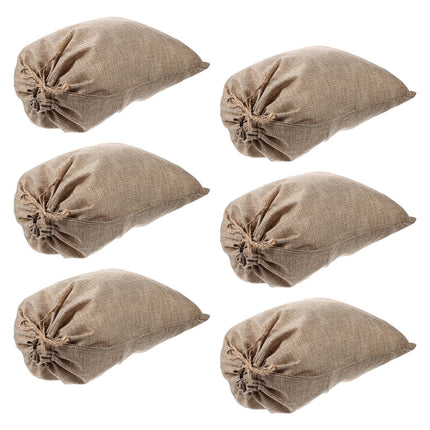 WHAMVOX 6 Pcs Vegetable Bags for Storage Small Burlap Food Jute Tote Khaki.