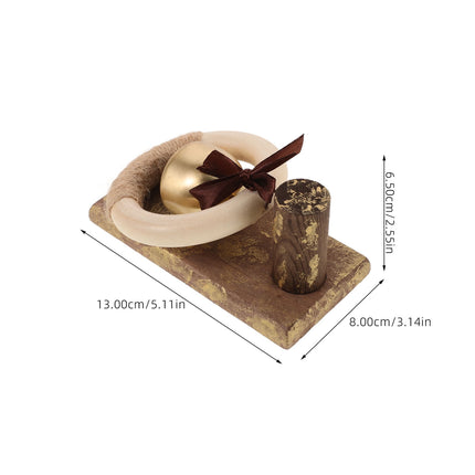 WHAMVOX Wooden Brass Doorbell Shopkeeper Bell for Door Opening Entrance Wood Doorbell Wind Chime Office Ornament.
