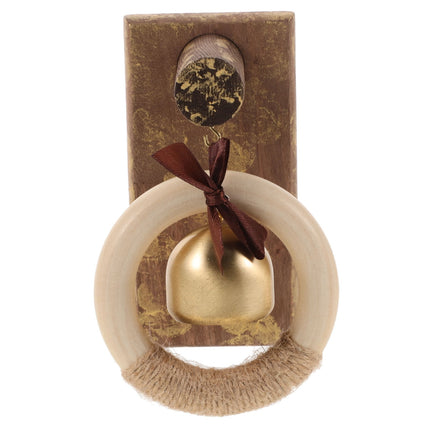 WHAMVOX Wooden Brass Doorbell Shopkeeper Bell for Door Opening Entrance Wood Doorbell Wind Chime Office Ornament.