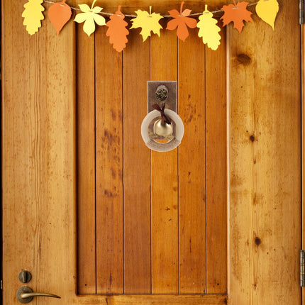 WHAMVOX Wooden Brass Doorbell Shopkeeper Bell for Door Opening Entrance Wood Doorbell Wind Chime Office Ornament.
