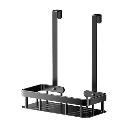 Kdkad 1-Tier Over-the-Door Hanging Shower Caddy - Large Capacity Rust-Proof Bath Organizer, No Drilling Sturdy Shower Shelf & Basket Storage Rack for Bathroom, Space-Saving Design 1-Tier Black.