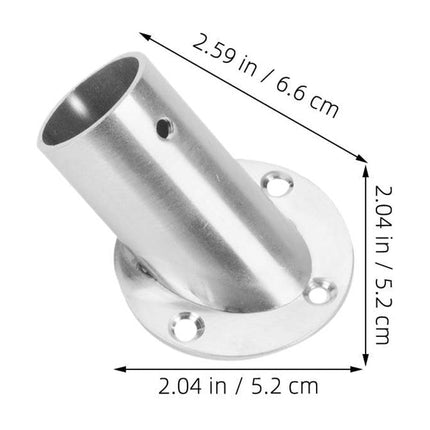 WHAMVOX 4 Pcs Closet Rod Brackets Angled Clothes Rail 6.60X5.20X5.20CM Silver.
