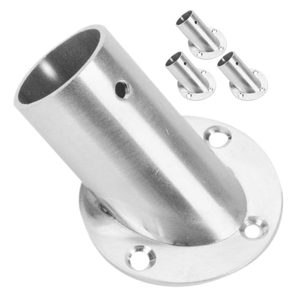 WHAMVOX 4 Pcs Closet Rod Brackets Angled Clothes Rail 6.60X5.20X5.20CM Silver.