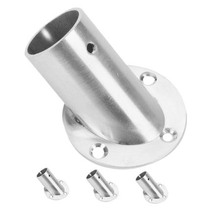WHAMVOX 4 Pcs Closet Rod Brackets Angled Clothes Rail 6.60X5.20X5.20CM Silver.