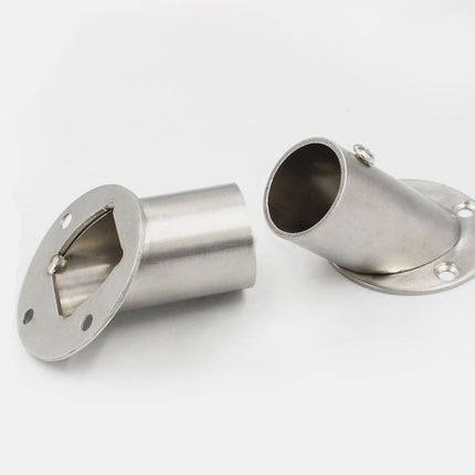 WHAMVOX 4 Pcs Closet Rod Brackets Angled Clothes Rail 6.60X5.20X5.20CM Silver.