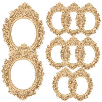 WHAMVOX 10 Pcs Golden Photo Frame Mini Vintage Picture Frames Antique.