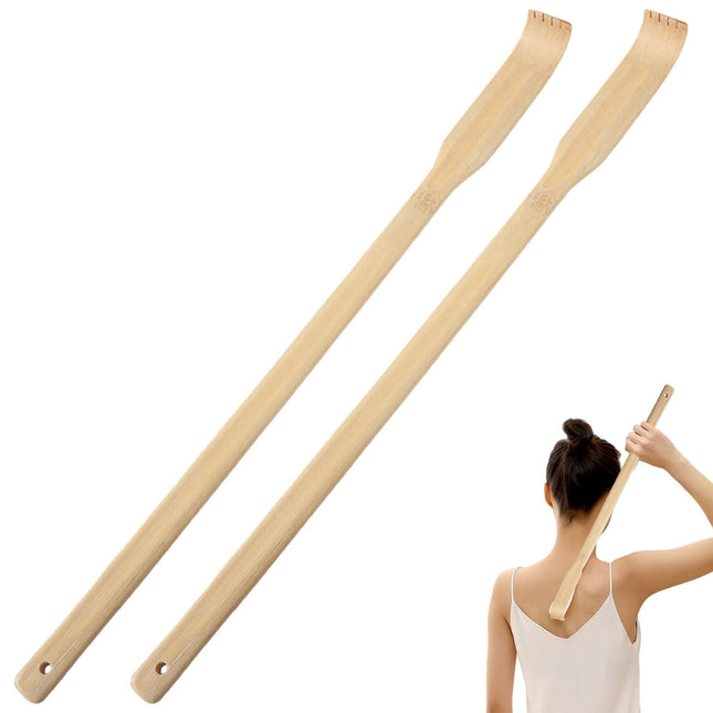 Darzheoy Bamboo Back Scratcher for Adults, Back Scratcher Massage Tool, Back Scratcher Rake Itching Relief Body Relaxation Massager Multicolor.